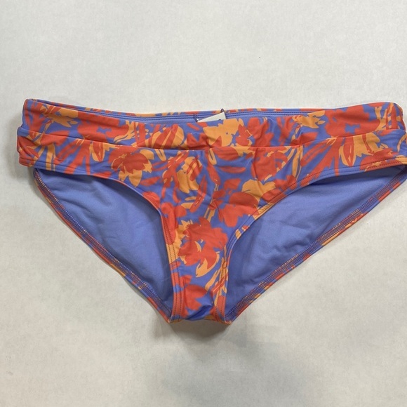 PrAna Ramba‎ Bikini Bottom orange lavender floral - Picture 1 of 5